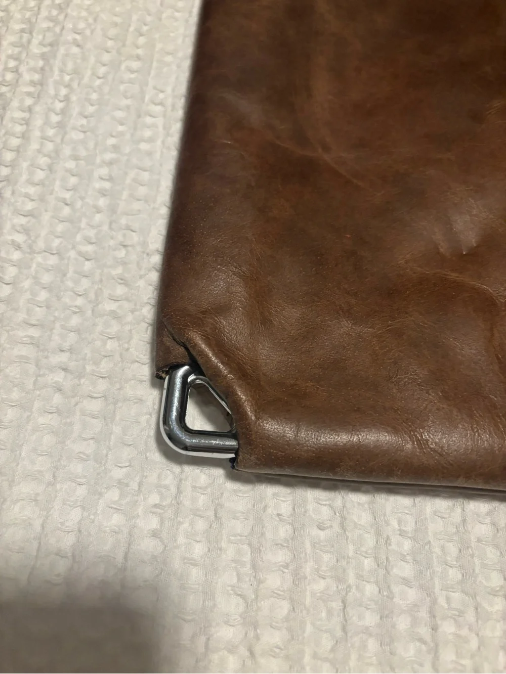Concrete brown leather